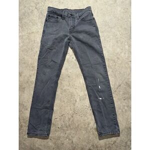 Levis 511 Jeans Men 29x30 Gray Slim Fit Straight Leg Distressed Stretch Denim
